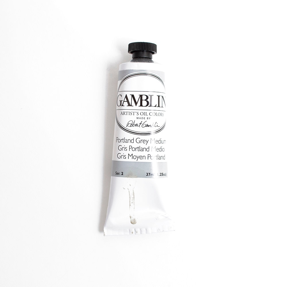 Gamblin, Oil, Art & School, Artist Grade, Paint, 37ml, 45670, Portland Grey Medium